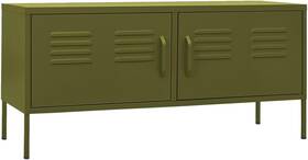 Vidaxl 313054953926 Tv Cabinet Olive Green Steel 41.3 In X 13.8 19.7