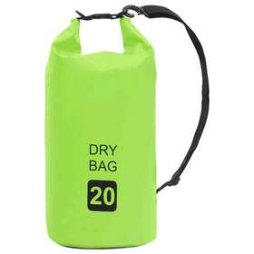 92782 Vidaxl Dry Bag Green 5.3 Gal Pvc