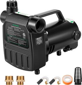 Wp-0006 Vivosun 1hp Water Transfer Pump 2700gph Cast Iron 10 Inch X 6.2 8.5 Black