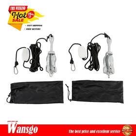 Glg1800g Wansgo 2-pack For Grapnel Boat Marine Kayak Anchor Set White Folding 3.2kg