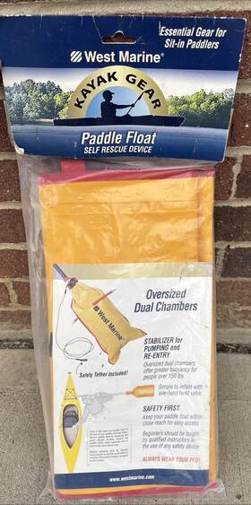 13850342 West Marine New/sealed Marine-kayak Gear-paddle Float Self Rescue Device-life Raft
