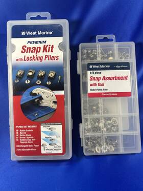 15536691 West Marine Lot Of 183 Piece - Premium Snap Kit With Locking Pliers And Punch Tool