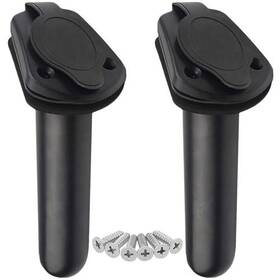 Wgcd-262 Wmycongcong 2 Pcs Kayak Deck Plastic Flush Mount Fishing Boat Rod Holder With Cap Cover F