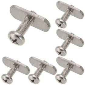 54jkh Wvapzwr 6pcs 304 Stainless Steel Kayak Rail/track Screws And Track Nuts Rail Tra