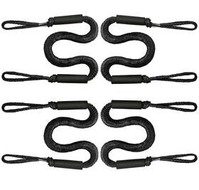 Xuanniao9475 Xuanniao 786592425512 Bungee Dock Line Mooring Rope Boat Accessories Docking Lines Pwc 4-5.5 Black