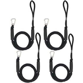 Xuanniao Bsdhooklines-hei4 Bungee Dock Line With Hook Black Mooring Rope For Boat 4 Ft Feet