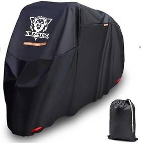 Bj10009 Xyzctem Motorcycle Cover -waterproof Outdoor Storage Bag M-87 Inch Black