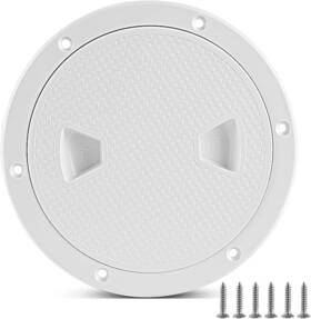 Xztrdi 445031425423 Boat-ready White Round Non-slip Inspection Hatches - Sizes 4 Inch 6 8 With Detac