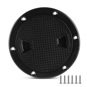 Xztrdi 635393022058 Boat-ready Black Round Non-slip Inspection Hatches - Sizes 8 Inch With Detachable