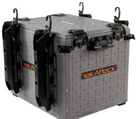 Yak Attack 819731016569 Yakattack Blackpak Pro 13 Inch X 16 Fishing Crate With 4 Rod Holders Battleship Grey