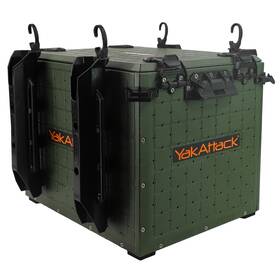 Yak Attack 819731018563 Yakattack Blackpak Pro 13 Inch X 16 Fishing Crate With 4 Rod Holders Ranger Grn