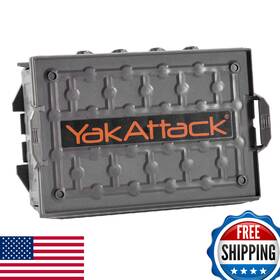 B0d5376sjn Yakattack Tracpak Stackable Storage Box - Battleship Grey Kayak Fishing