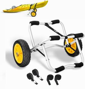 Yes4all 810151679204 Kayak Cart Ushape Aluminum 200lbs Capacity Dolly