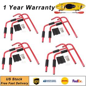 Yfoutlet 665321442276 Storage Rack Surfboard Canoe Ladder Wall Mount Steel Kayak Folding Hanger 8pcs