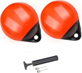 Ylverx 445030350337 Pair Of Boat Mooring Buoys Marine Grade Inflatable Vinyl Round Pontoon Fen