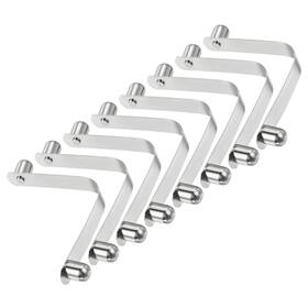 Yof240528kk001301 Yokive 8 Pcs Kayak Paddle Snaps Pole Push Button 0.47x0.37 Inch Silver