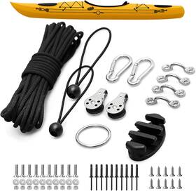 1-89757aabbcc Yusove Kayak Anchor Trolley Kit Wizard Leverlock Sys