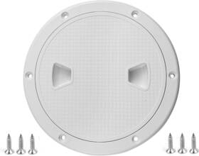 Yusove 445042661612 6 Inch White Circular Inspection Hatch Marine Access Port Cover Boat Abs Round