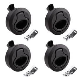 Yusove 769044117081 Boat 2 Inch Slam Latch Black Plastic Marine Deck Hatch Door Flush Pull
