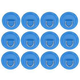 Zaplyte 636939149994 12pcs 3.1 Inch Paddle Board D Rings Stainless Steel D-ring Patch Blue