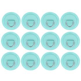Zaplyte 636939150013 12pcs 3.1 Inch Paddle Board D Rings Stainless Steel D-ring Patch Light Green