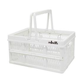 Zhjingyu 759041282349 Crates For Storage Plastic Baskets 11.9 Inch X8 X6.1 White