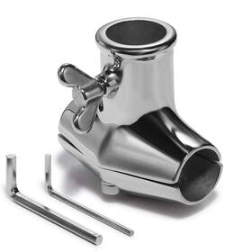 Zomchain 704768721428 Flag Pole Holder Rail Mount Marine Grade 316 Stainless Steel For 1 Inch Fla