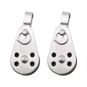 Zrm&e 750225366596 Zrm&e 2pcs Stainless Steel Nylon Pulley Marine 59x26mm Blocks