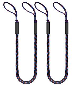 Zr-bdl-2 Zrschyg 6ft Bungee Dock Line For Boats Extra-long Elastic Black Red And Blue