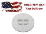 4 Inch White Boat Floor Drain And Vent Cover For Marine Applications. Fixed Price $9.99.