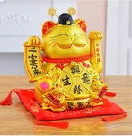 Saiyo Maneki Neko Lucky Cat Gold Waving Arm Lottery Ticket Holder Japan New. Fixed Price $118.83.