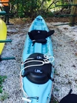 Cabot, Tandem Top Seater, Blue Kayak, 70 Lb Plug In Cart. Fixed Price $700.00.