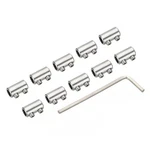 Patikil 14X8MM Wire Rope Clips Set, 5MM 10 Pcs Steel Double Holes Lock C.... Fixed Price $18.40.
