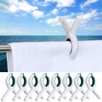 Hushee 8 Pack Marine Boat Rail Towel Clips Storm Proof Large Blue. Fixed Price $18.99.