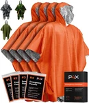 PREPARED4X Emergency Rain Poncho With Mylar Liner - Survival Blankets.... Fixed Price $30.78.