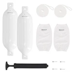 Rockville FEN265-WHITE Boat Fender Package Bumpers 6.5"X23", Covers, Lines. Fixed Price $44.96.
