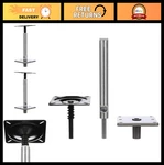 Swivl-eze Lock N-pin Pedestal Package Brushed Aluminum, 11" Tall, 7"X7" Bas. Fixed Price $132.99.