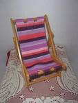 Battat Our Generation Folding Sling Beach Chair Fits 18" American Girl Vguc. Fixed Price $18.99.