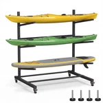 3 Tier Freestanding Kayak Storage Rack, Adjustable Racks, 4 Detachable .... Fixed Price $131.12.