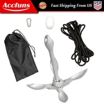 Brand New 1PACK Marine Kayak Folding Anchor Kit 26FT Rope Buoy Pwc Canoe Jet Ski. Fixed Price $35.44.