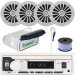 Pyle Boat Stereo Marine Receiver With Cover, 4X 6.5" 180W Max Speakers W/wire. Fixed Price $163.99.