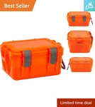 Shocking Orange Watertight Box - Durable Gear Protector For Outdoor Adventures. Fixed Price $27.99.