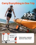 Vevor Kayak Cart, 230 Lbs Load Capacity, Canoe Dolly With 10-INCH Solid Pu. Fixed Price $67.90.