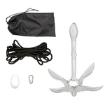 1 Pack Complete Folding Anchor Kit With 26.2 Ft Rope & Buoy Pwc Boat Kayak Canoe. Fixed Price $15.36.