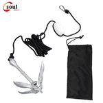 Marine Kayak Anchor Kit 1.5/3.3/5.5/7.05LB Folding Grapnel Boat. Fixed Price $14.74.