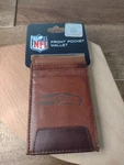 Seattle Seahawks Men's Leather Wallet - Brown Front Pocket Nfl. Fixed Price $24.00.