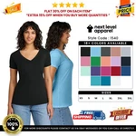 Next Level Apparel N1540 Women's Short Sleeve Ideal Lightweight V-neck T-shirt. Fixed Price $12.54.