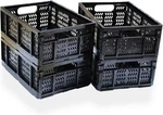 4-PACK Plastic Storage CRATES,20L Foldable Baskets,collapsible Storag.... Fixed Price $49.94.