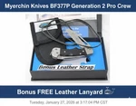 Myerchin BF377P Crew Gen 2 Rigging Knife Marlin Spike G10 3/4 Serrated + Lanyard. Fixed Price $69.95.