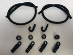 Kayak Paddle Keeper Kit 2 14" Leash J Hook Bungee Cord & Sleeve Canoe Marine. Fixed Price $11.95.